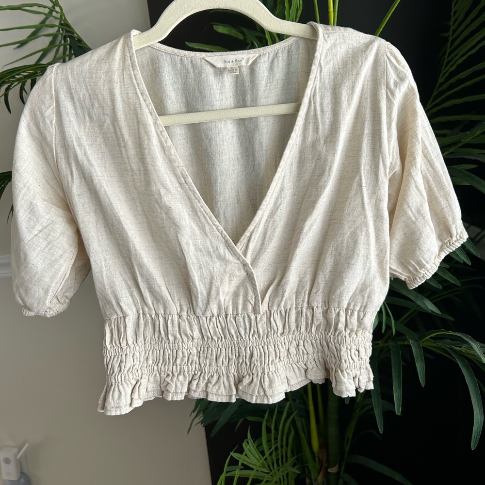 Sim & Sam Tan Linen Shirt